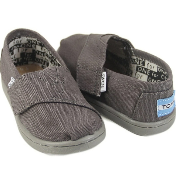 NEW TOMS! - Classic Grey Slip-Ons - Picture 5 of 9